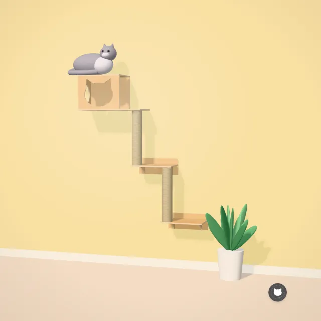Paquete Top Floor en Natural: armado en la pared