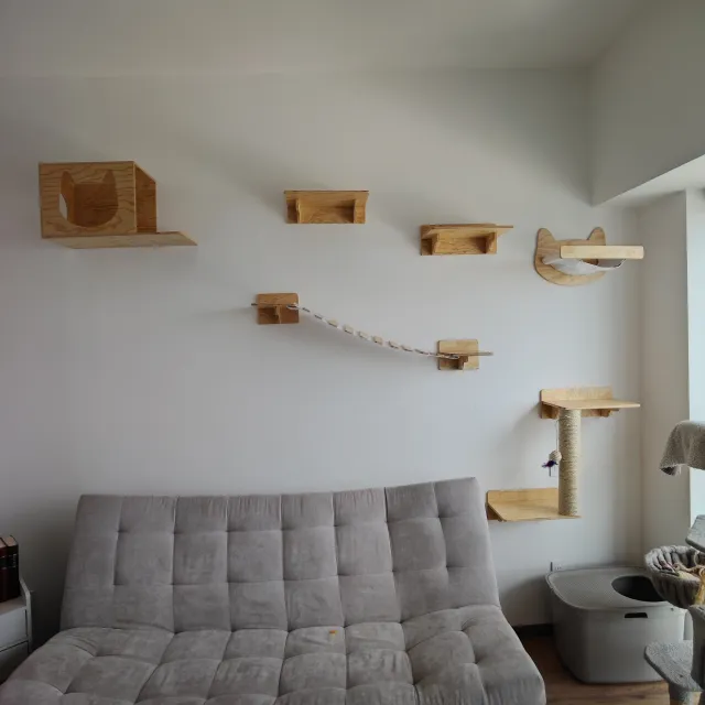 Muebles de pared para gato Catsitas en casa de un cliente, foto 11